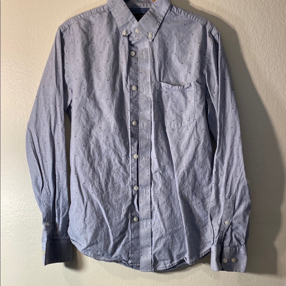 Comfy USA Blue Casual Button Down Shirt
